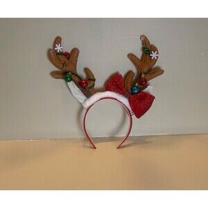 NEW WITH TAGS - Reindeer Antler Headband with Jingle Bells